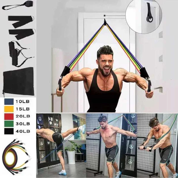 11 Pcs Ultimate Fitness Resistance Band Pack